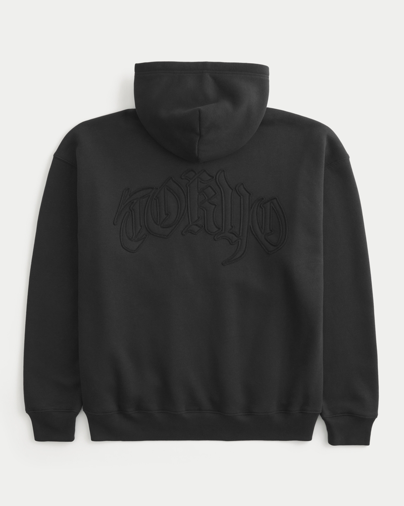 kapuzenpullover mit spinnenmuster gerader passform und reißverschluss