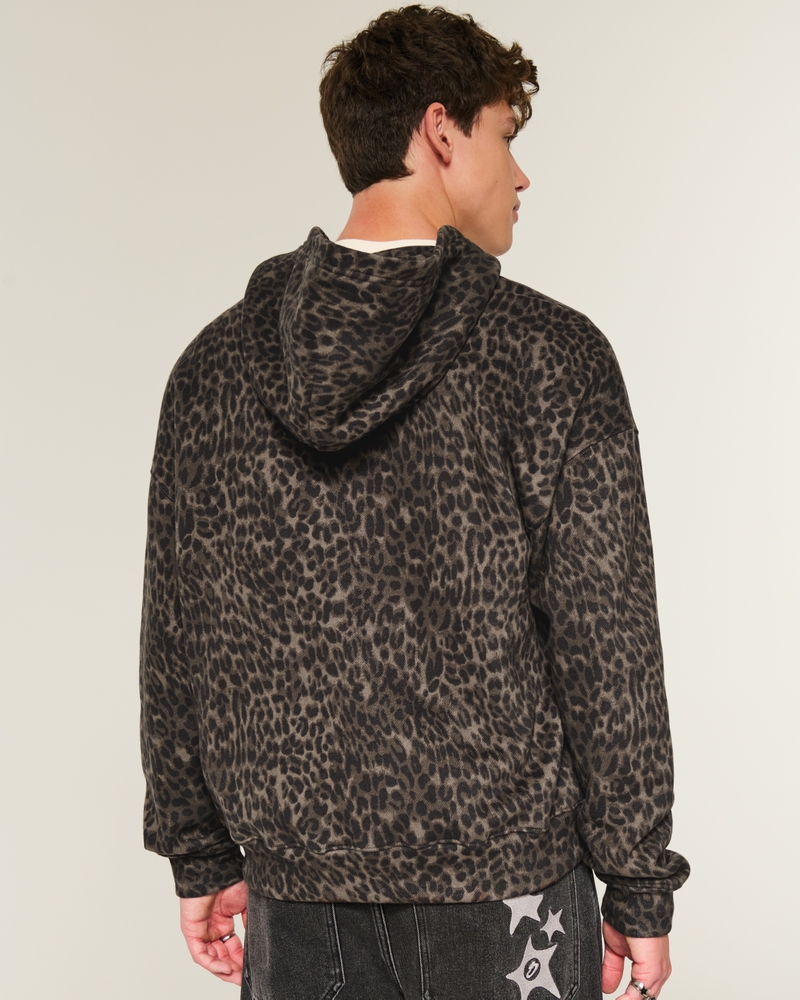 kapuzenpullover mit reißverschluss und muster „no fear