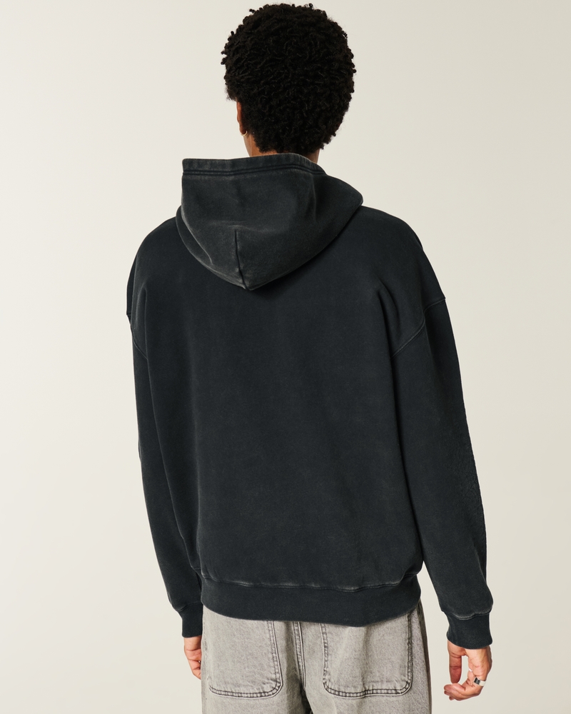kapuzenpullover mit reißverschluss und muster „no fear