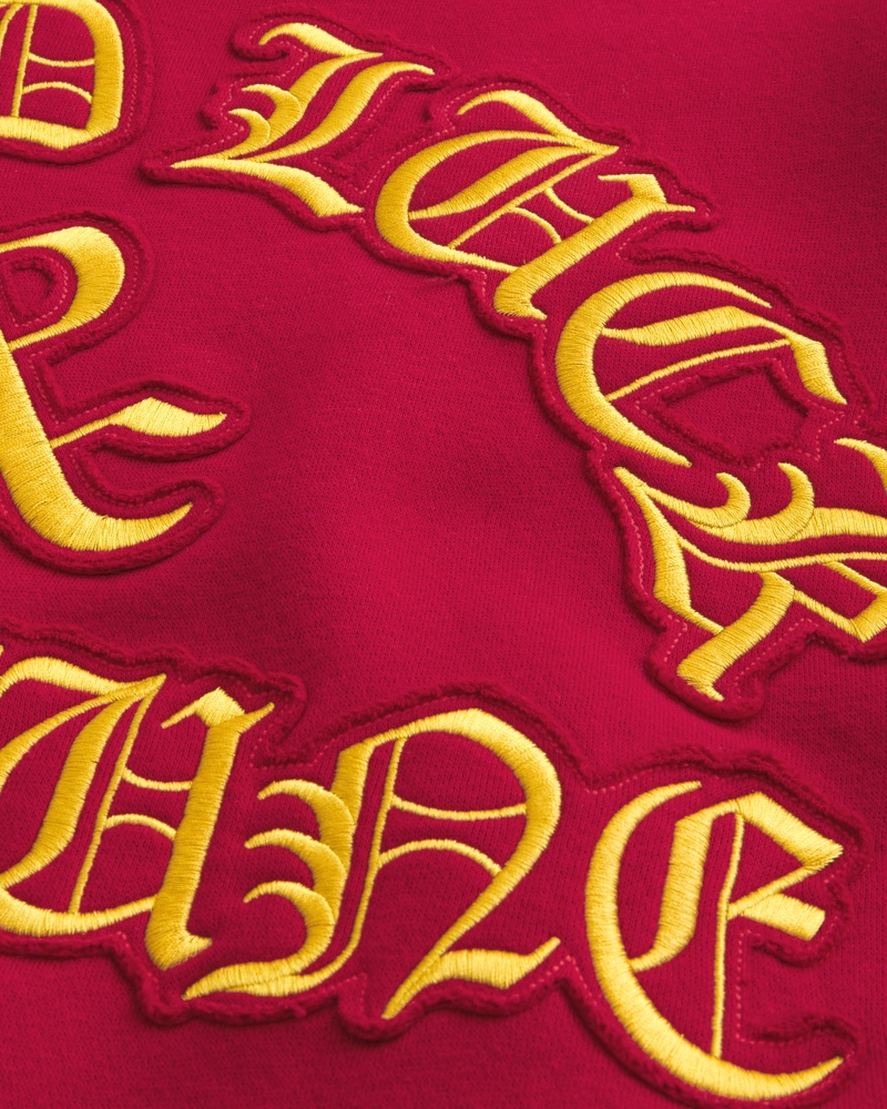 hoodie mit quadratischer passform und glücksmuster